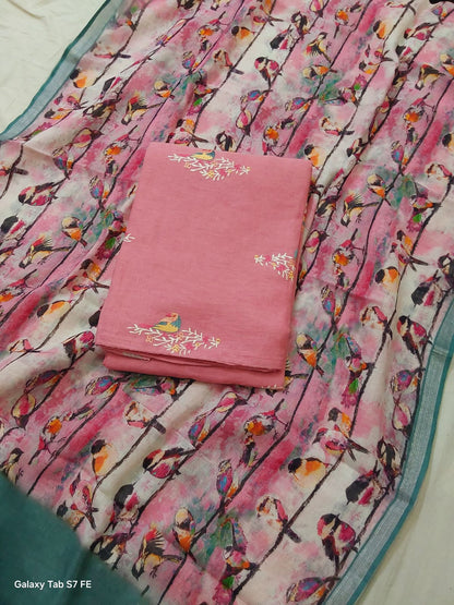 Premium Pure Linen – 3 Pc Unstitched Suit Set